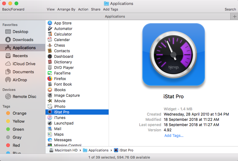 temperature app for mac osx