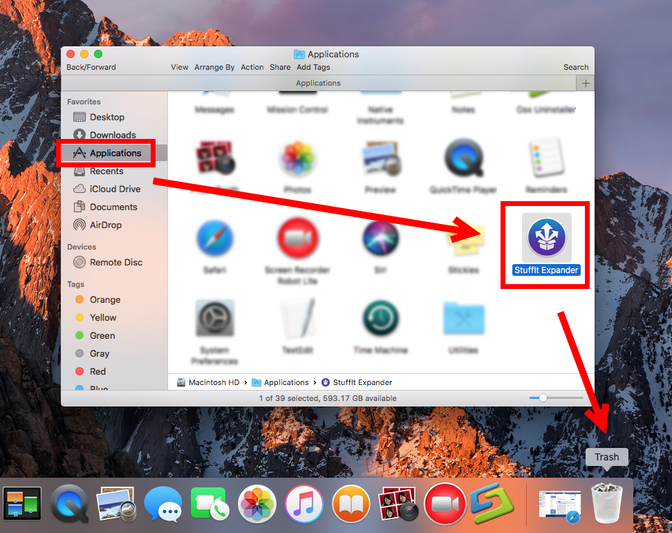 remove apps from mac dock