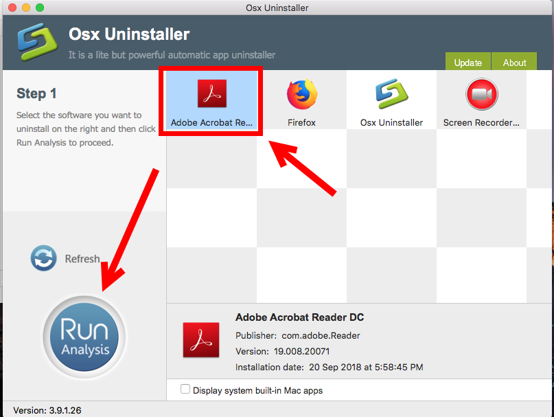 get adobe reader uninstaller