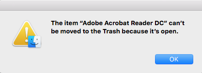 mac os x 10.13 adobe reader dc cannot sign in