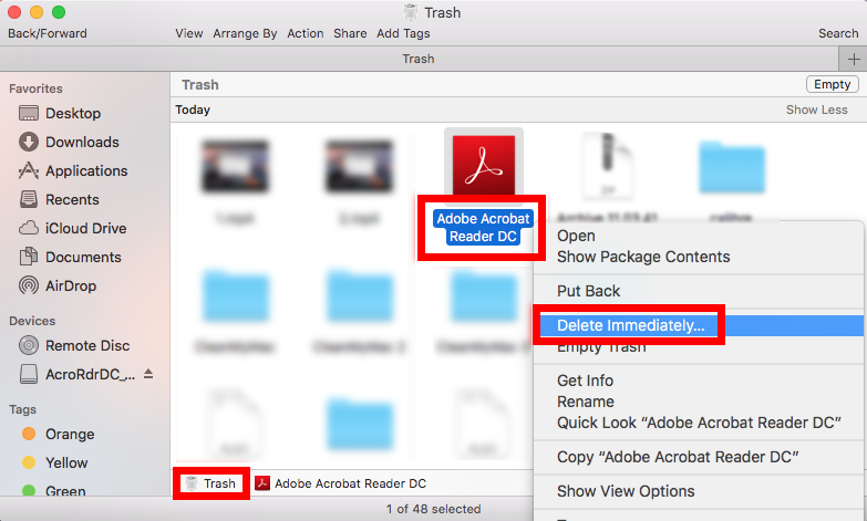 Uninstall Adobe Acrobat Reader for Mac 9
