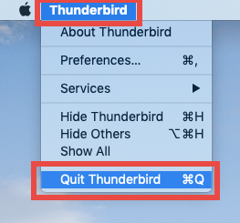 thunderbird for mac will not login to my email