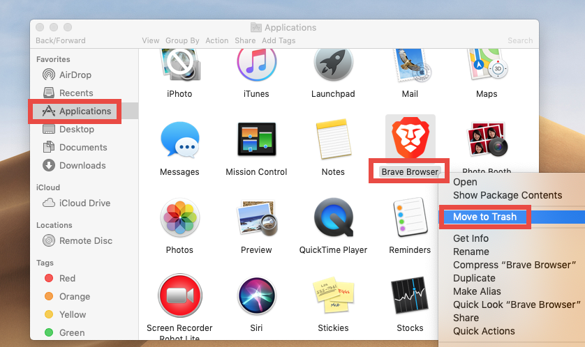 brave browser on mac