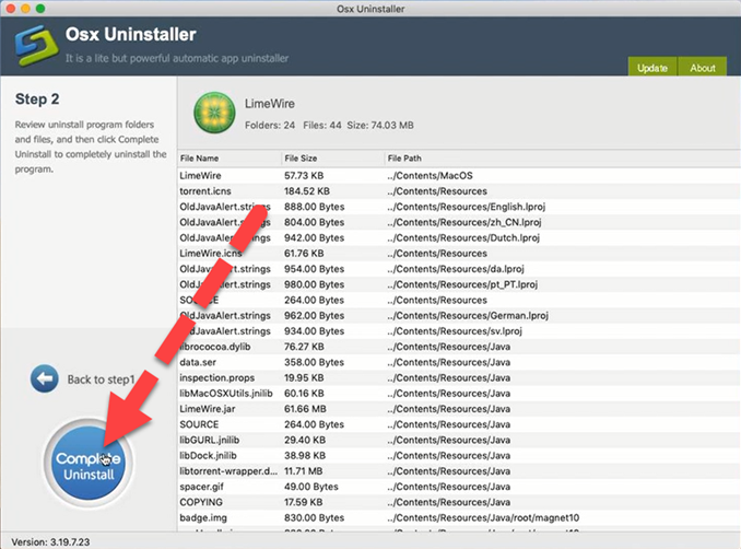 uninstall secondbar 1.1 mac