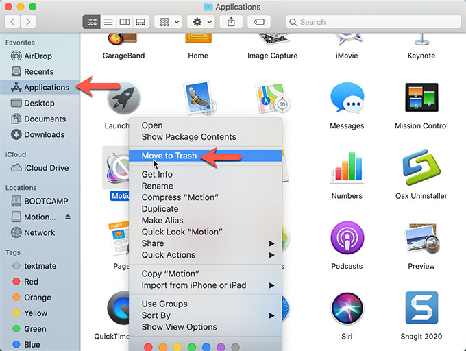 how to uninstall files on mac that will not go to trash