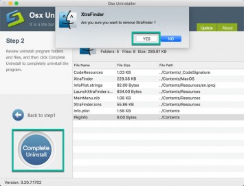 uninstall xtrafinder