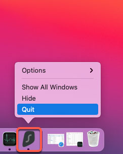 quit Surfshark on Mac