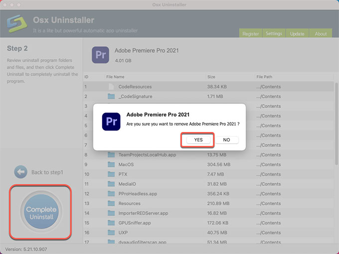 uninstall Adobe Premiere Pro for Mac