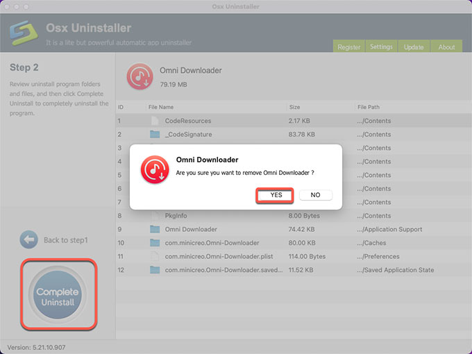 complete uninstall Omni Downloader